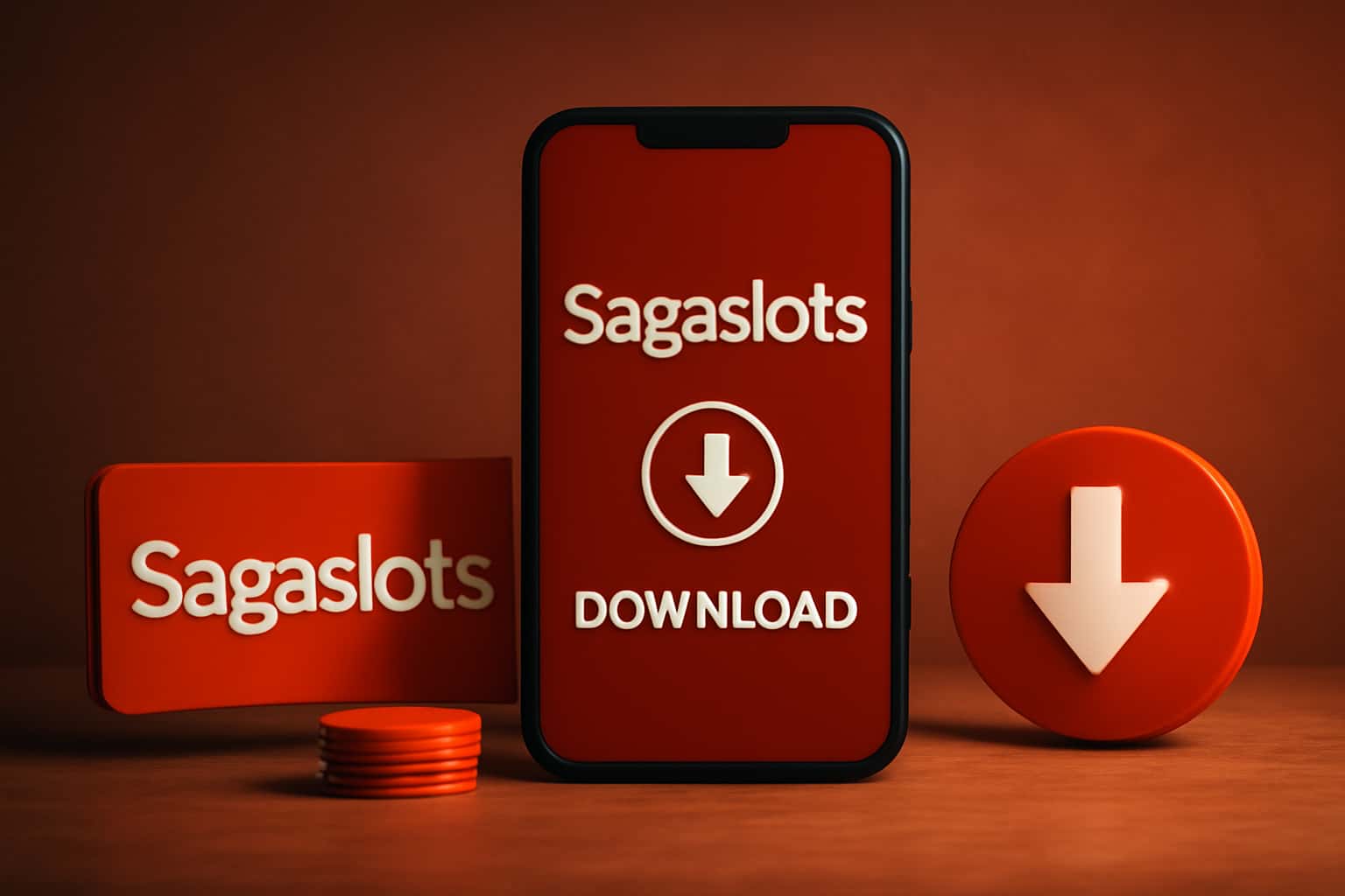 Informational image about Sagaslots Download with prominent text.