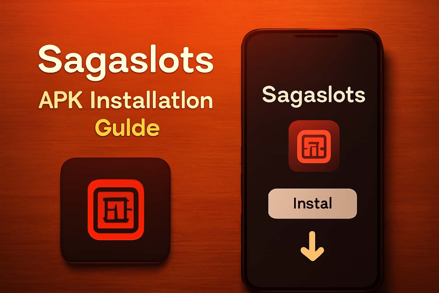Sagaslots APK Installation Guide informational scene.
