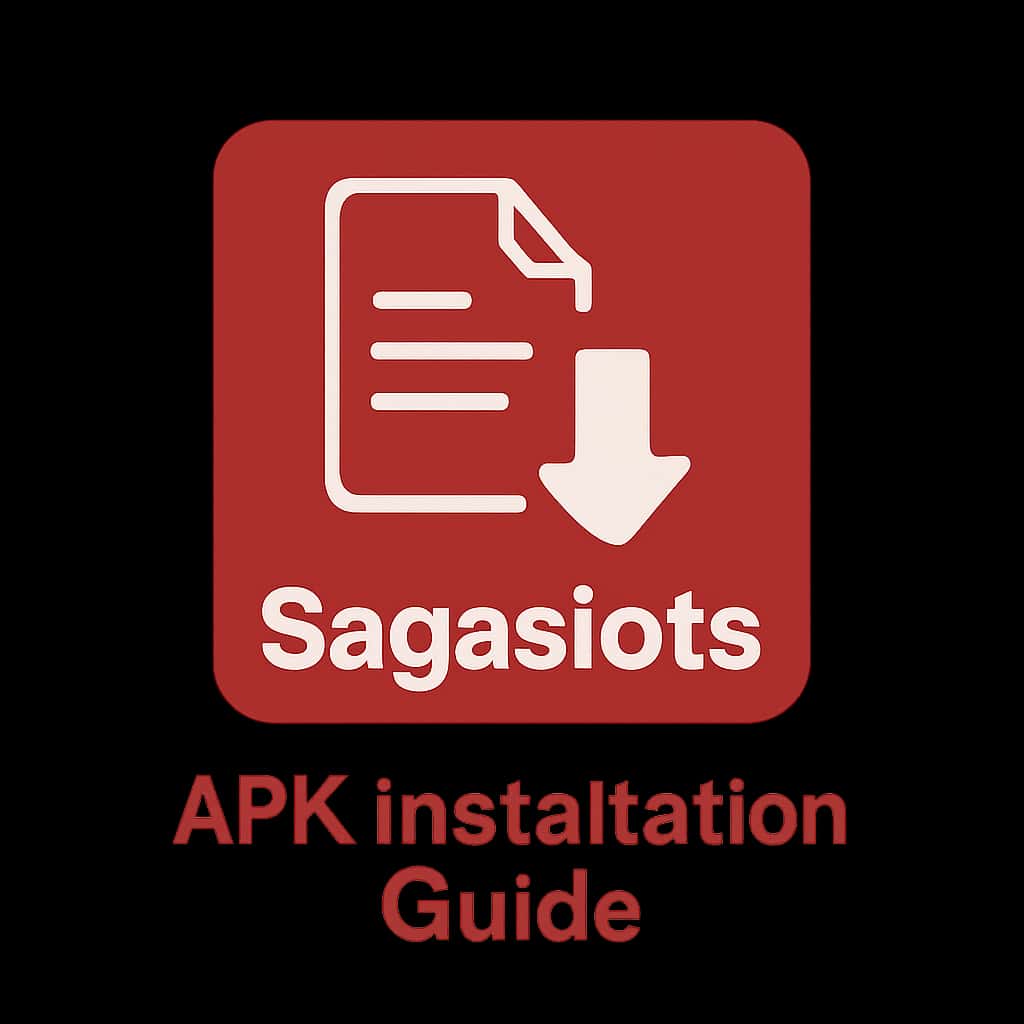 Sagaslots APK Installation Guide badge.