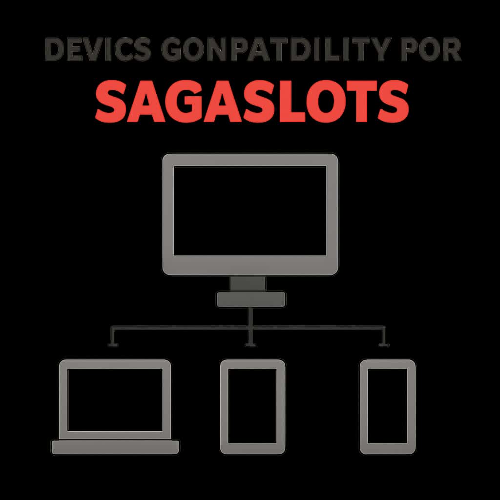 An educational diagram illustrating device compatibility aspects for Sagaslots.