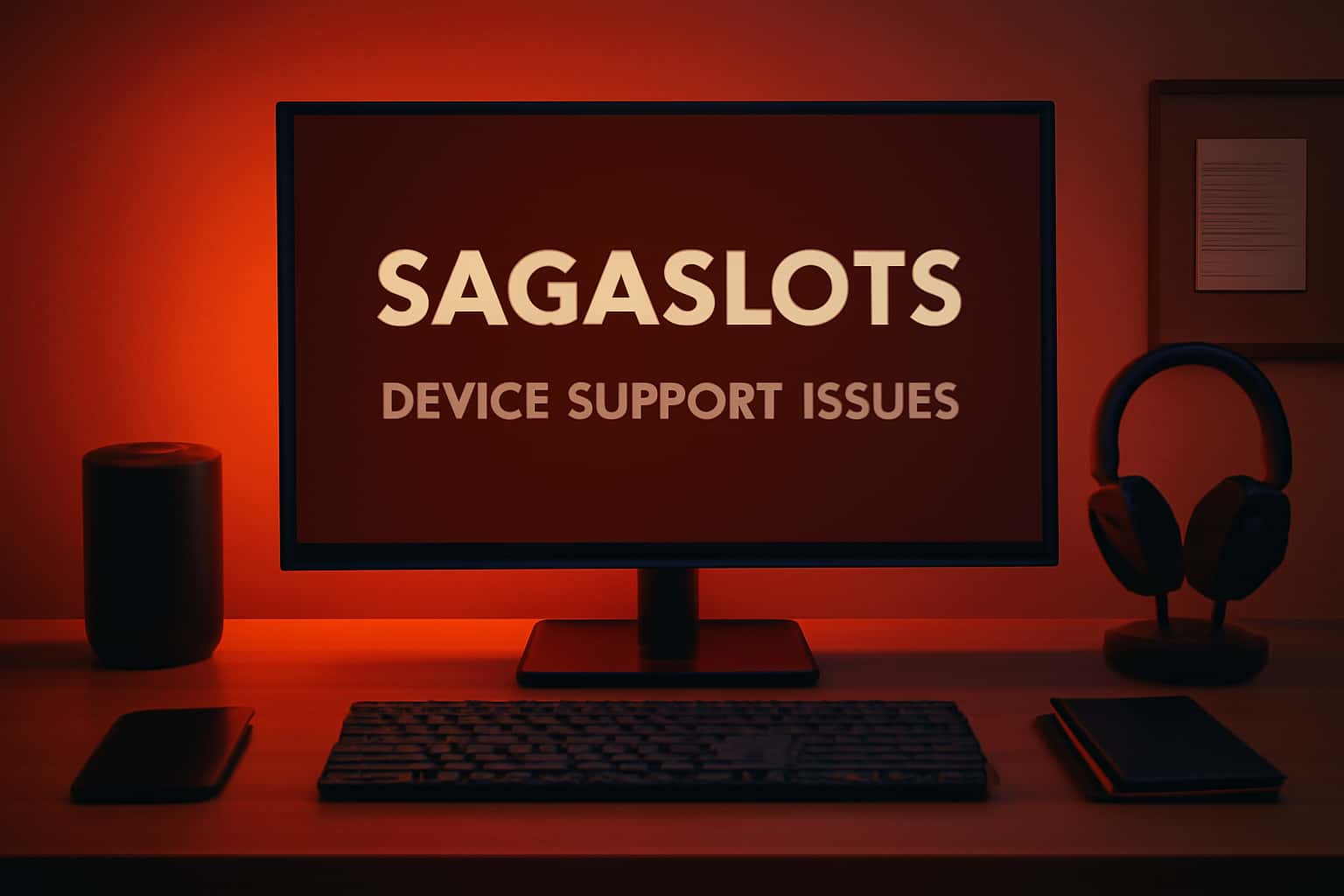 A visual overview of Sagaslots Device Support Issues featuring technical elements.