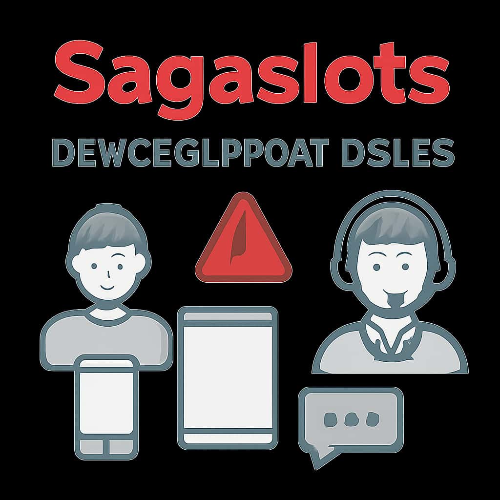 Illustration detailing device support issues for Sagaslots.