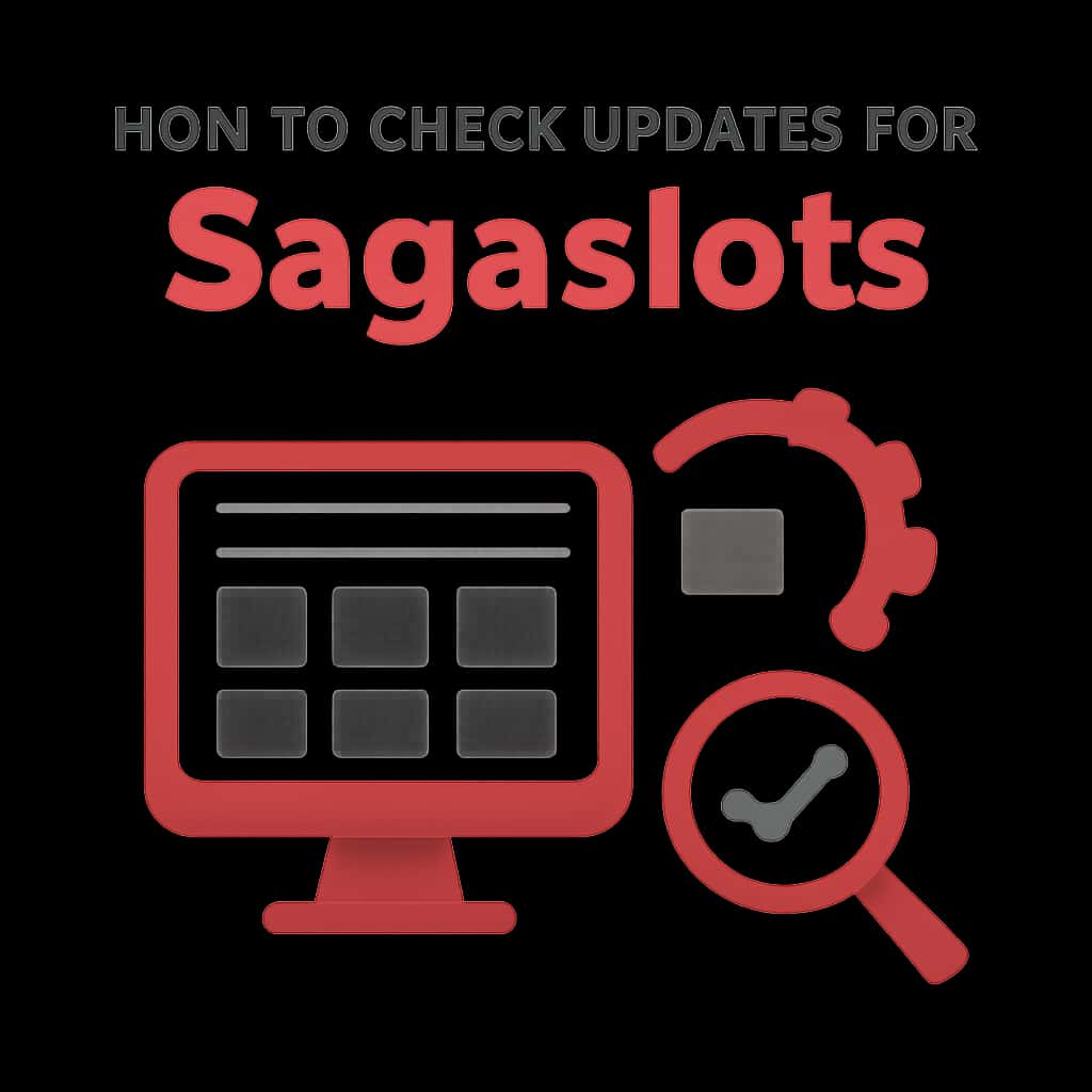 An educational diagram showing steps for checking updates for Sagaslots.