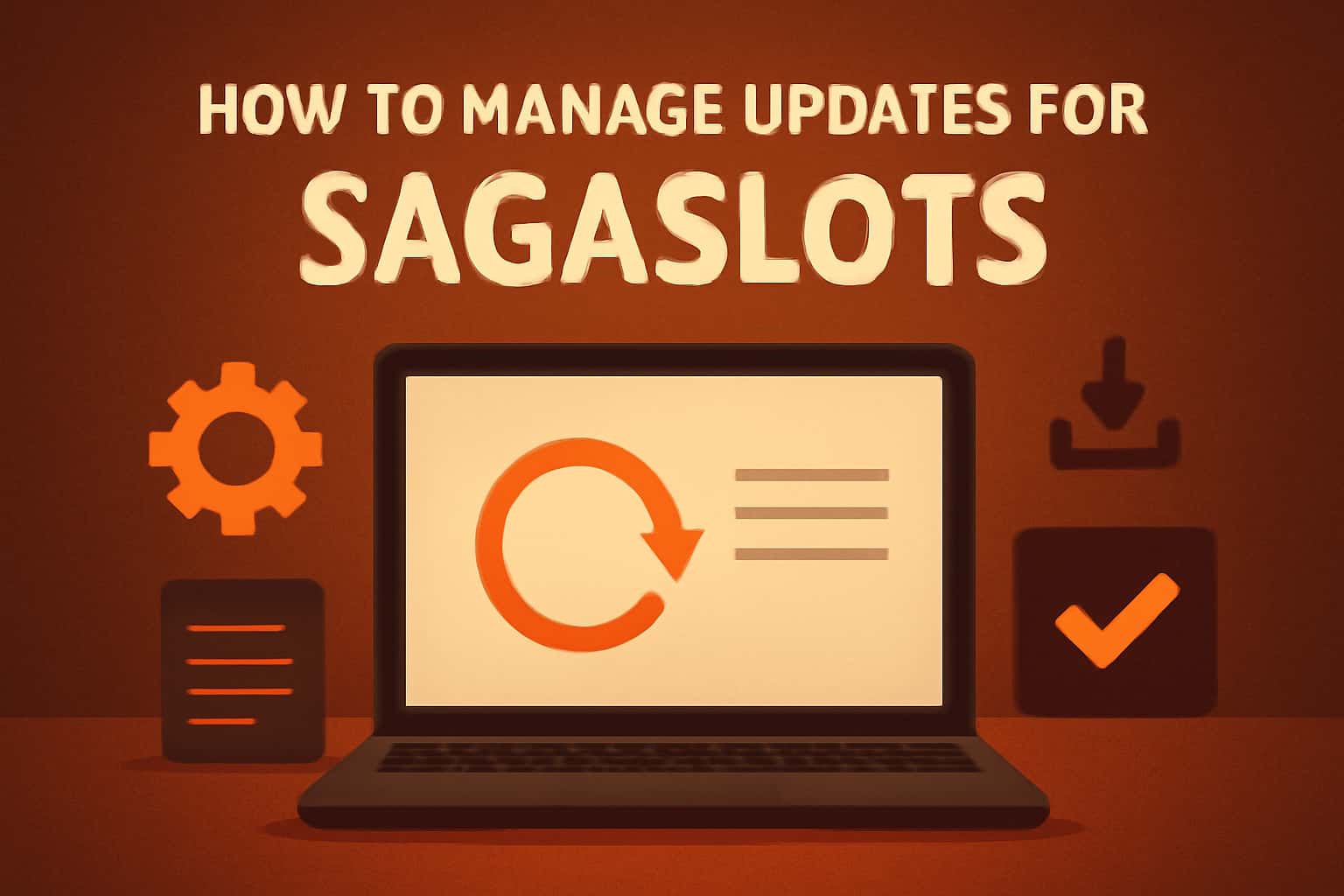 An educational visual representation on managing updates for Sagaslots in a neutral setting.
