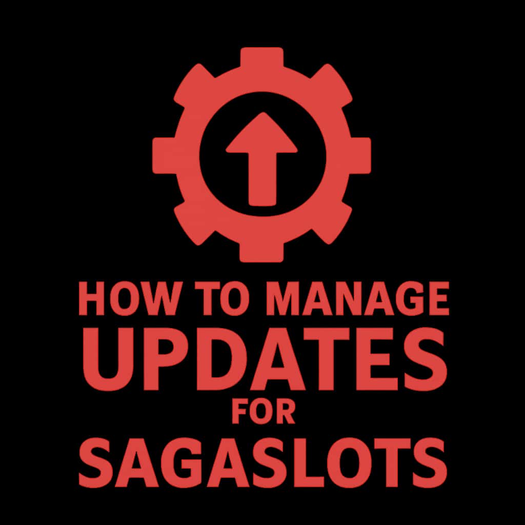 Icon representation illustrating the guide for managing updates in Sagaslots.