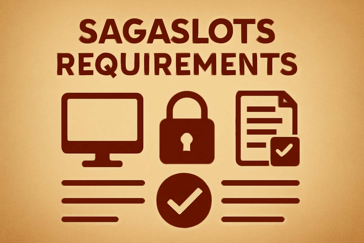 Informational graphic detailing Sagaslots Requirements.