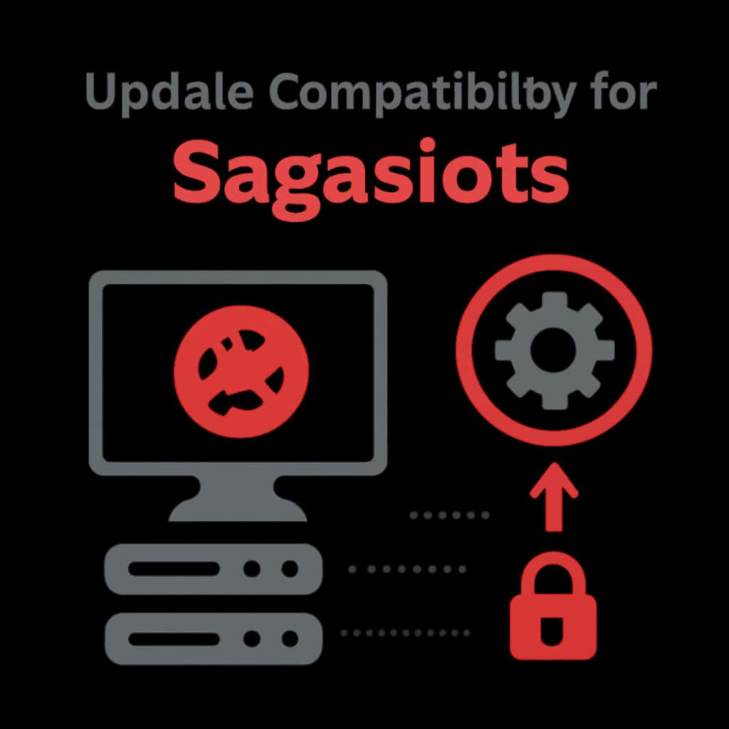 An educational diagram illustrating Update Compatibility for Sagaslots.