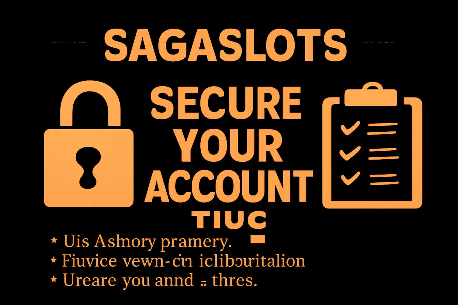An informative scene depicting tips for securing a Sagaslots account.